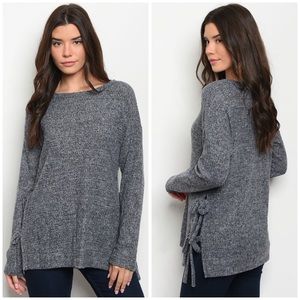 3-Pack Blue Tie-Detail Sweater